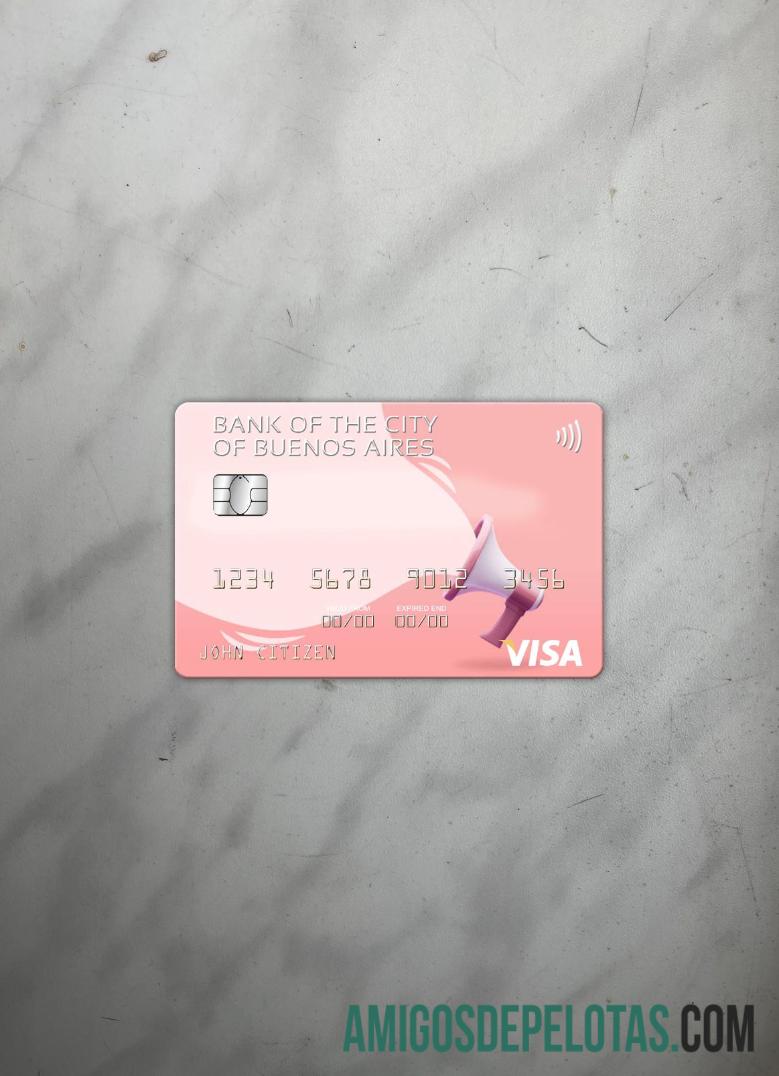 Argentina Banco da Cidade de Buenos Aires Cartão Visa Photolook Front amostra